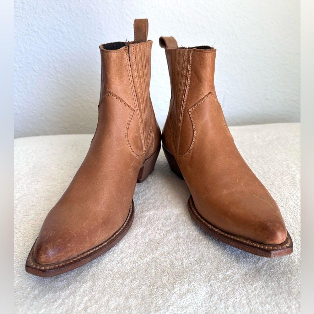 Frye Sacha Chelsea Boot Brown Calf Leather Women’s 8 B - Picture 5 of 14